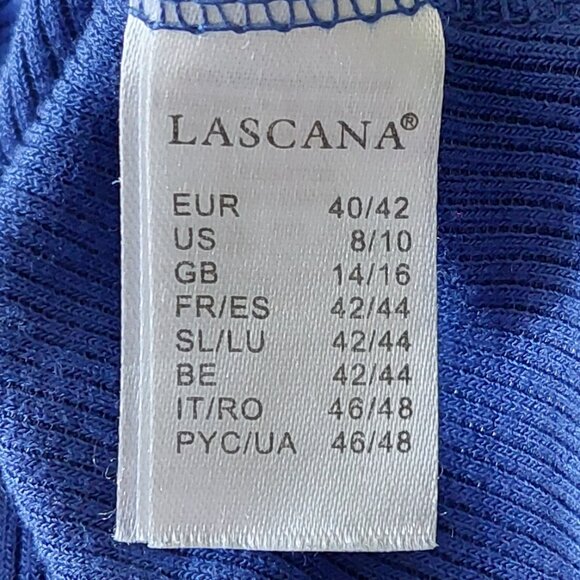 Lascana Short Sleeve Tops 1 Black & 1 Blue Women's Size 8/10 - Picture 14 of 16